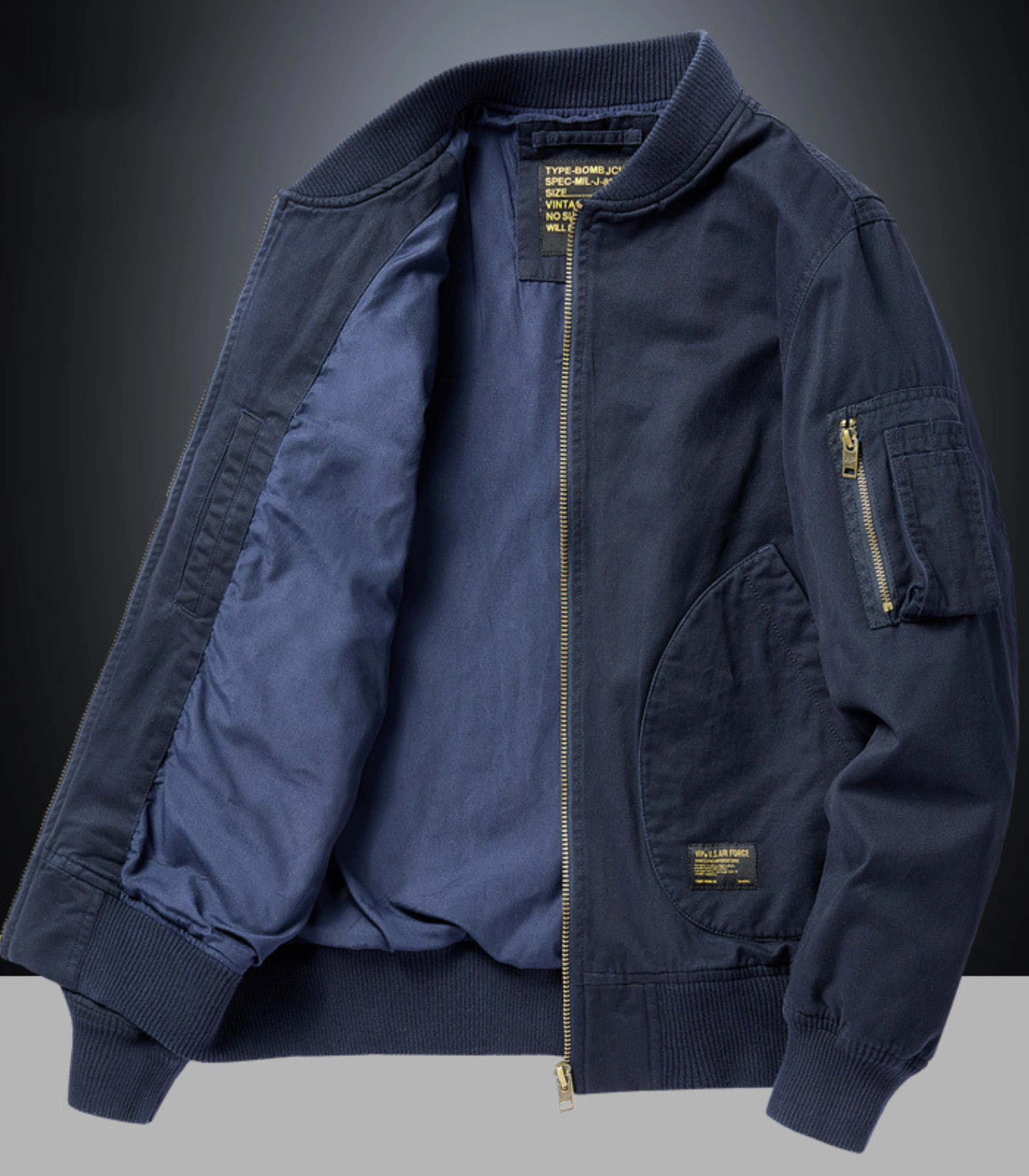 2 (7) Men's Classic Bomber Jacket - Image 3