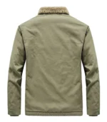 Men's Sherpa-Lined Military Style Winter Jacket - Image 4