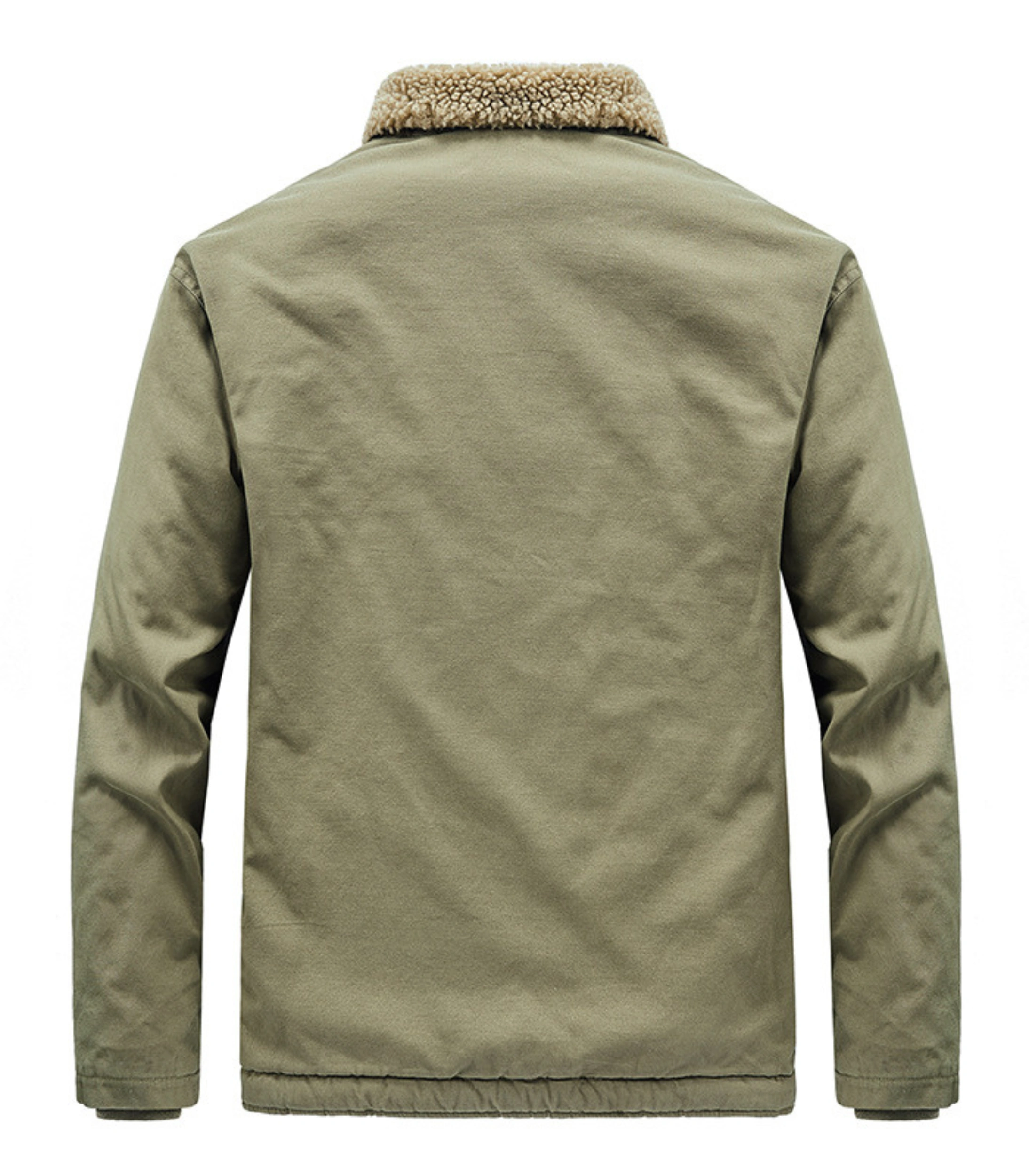 3 (5) Men's Sherpa-Lined Military Style Winter Jacket - Image 4