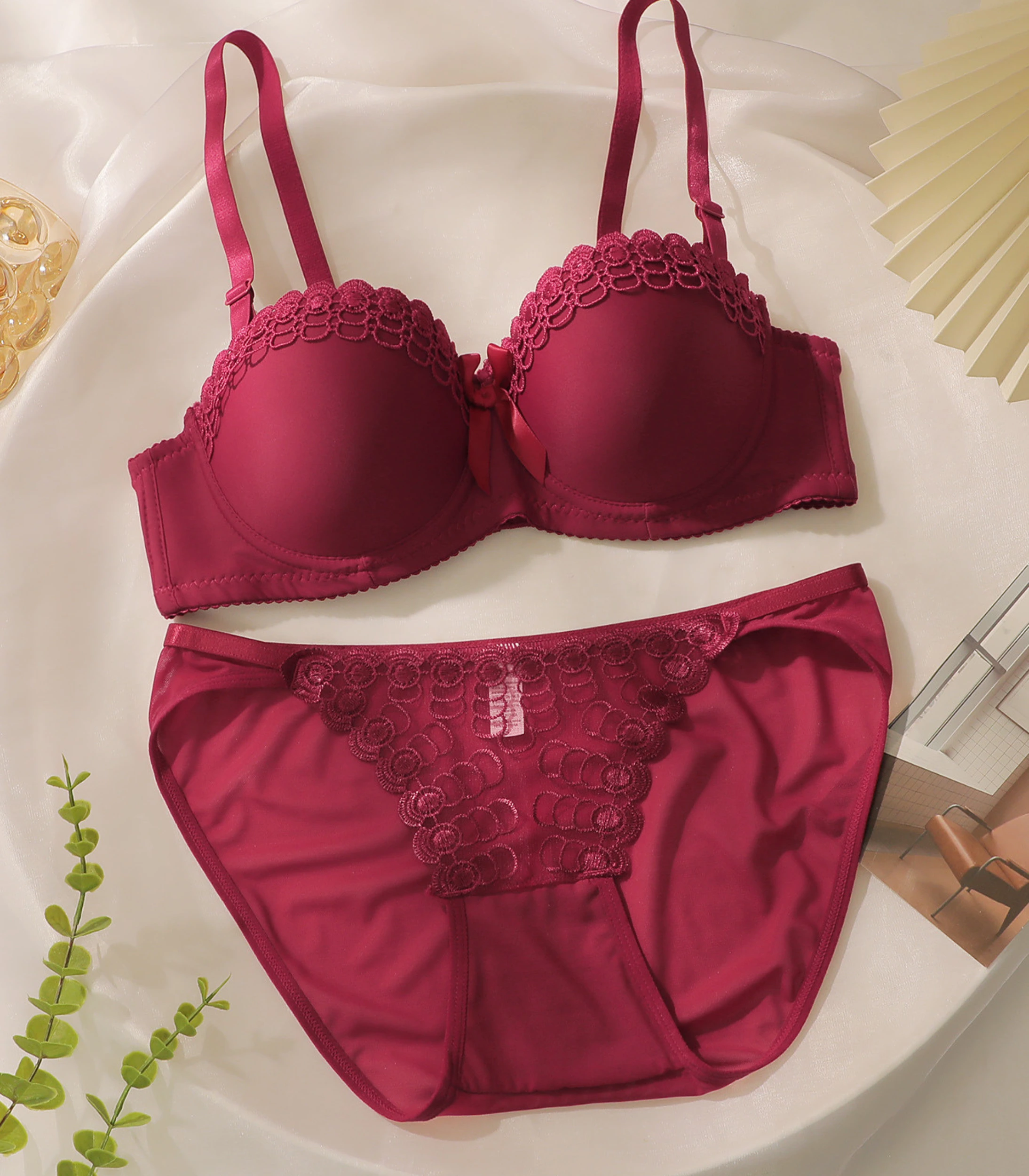 4 (1) Lace Bra & Panty Set - Image 2