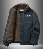 Men's Sherpa-Lined Military Style Winter Jacket