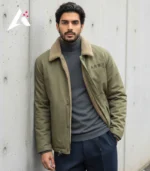 Men's Winter Sherpa Bomber Jacket - Image 2