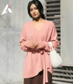 Premium V-Neck Belted Knit Tunic - Available in 4 Stunning Colors