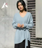 Premium V-Neck Belted Knit Tunic - Available in 4 Stunning Colors - Image 4