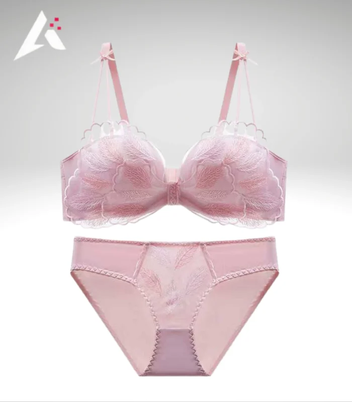 small chest push up flat chest special embroidered Bra - Image 3