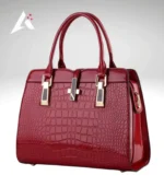 Stone Pattern Bright Leather Large Capacity Handheld Women's Bag Work - Image 2