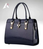 Stone Pattern Bright Leather Large Capacity Handheld Women's Bag Work - Image 4