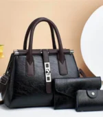 Luxury 3-Piece Women’s Faux Leather Handbag Set – Elegant Tote, Clutch & Card Holder